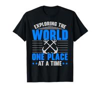 Explorando el Mundo Un Lugar a la Vez Marinero náutico Camiseta