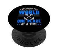 Explorando el Mundo Un Lugar a la Vez Marinero náutico PopSockets PopGrip Adhesivo