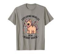 Explorando Mundos En Mi Hobby Caballo Niños Fantasía Camiseta