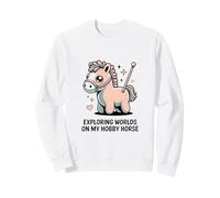 Explorando Mundos En Mi Hobby Caballo Niños Fantasía Sudadera