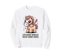 Explorando Mundos En Mi Hobby Caballo Niños Fantasía Sudadera