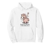 Explorando Mundos En Mi Hobby Caballo Niños Fantasía Sudadera con Capucha