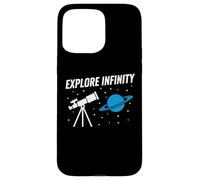 Explorar Infinity Astronomy Telescopio Saturno Diseño Espacial Carcasa para iPhone 15 Pro MAX