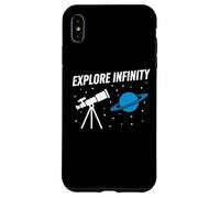Explorar Infinity Astronomy Telescopio Saturno Diseño Espacial Carcasa para iPhone XS MAX