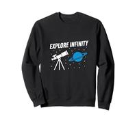 Explorar Infinity Astronomy Telescopio Saturno Diseño Espacial Sudadera