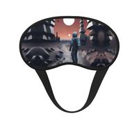 Exploration - Antifaz para dormir con borde negro satinado para una comodidad óptima y bloqueo de la luz