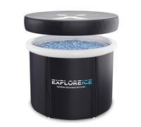 Explore - Bañera de hielo para atletas [modelo mejorado] - Bañera fría extra grande, bañera fría de primera calidad al aire libre, baño de hielo portátil, baño de terapia de frío con barril de hielo -