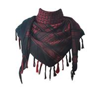 Explore Land 100% algodón Shemagh militares Desert Tactical Keffiyeh bufanda abrigo (Negro y rojo)
