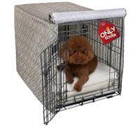 Explore Land Funda de Jaula de Perro con patrón para Jaula de Alambre de 24 Pulgadas, poliéster Resistente, para Interiores, Fundas de Perrera de Mascotas, Ajuste Universal para Jaula de Metal