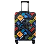 Explore Land Funda protectora de equipaje de viaje para equipaje de 18 a 32 pulgadas, Bon Voyage, L (27-30 inch luggage)