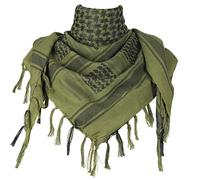 Explore Land Pañuelo palestino de algodón, fular táctico para el desierto, envoltura para la cabeza y el cuello, con flecos, para hombres y mujeres, Verde oscuro, talla única