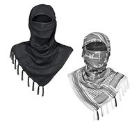 Explore Land Shemagh Bufanda de Moda, Pistola Negra, Pistola Blanca, Talla única Unisex Adulto
