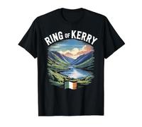Explore Ring of Kerry Travel City Irlanda Éire Camiseta gráfica económica, Hombre, Negro, L