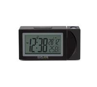 Explore Scientific RDP1002 - Reloj controlado por Radio con proyección de Hora, Alarma con repetición, Puerto USB para Cargar el teléfono, retroiluminado, Color Negro