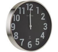 Explore Scientific Reloj de Pared de 25 cm de diámetro, Metal, Negro, Normal