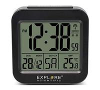Explore Scientific Reloj Despertador Digital Negro Con Doble Alarma