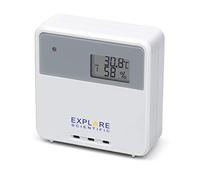 Explore Scientific St-1005-H - Sensor Remoto; Termómetro; Higrómetro, Compatible Con Reloj Proyector y Estación Meteorológica Rpw-3008, Blanco