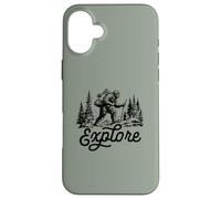 Explore Vintage Hiking Bigfoot Backpacking Sasquatch Carcasa para iPhone 16 Plus