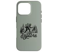 Explore Vintage Hiking Bigfoot Backpacking Sasquatch Carcasa para iPhone 16 Pro