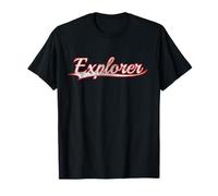 Explorer Adventure Wilderness Hiker Vintage Varsity Camiseta