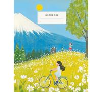 Exploring Fuji Cycling Adventure Notebook: Enjoy the serenity of Mount Fuji and colorful fields of flowers with this beautiful notebook