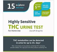 Exploro Test de Marihuana Orina Altamente Sensible - Tests de Detección THC en la Orina a Más de 35 días - Resultados Precisos en 5 Minutos - 15 Tiras Reactivas Orina - Test THC a Partir de 50 ng/ml