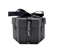 Explosion Box-Surprise - Caja de regalo para álbum de fotos, caja de explosión hexagonal multicapa con cinta, caja de regalo plegable creativa hecha a mano para cumpleaños, Navidad, día de San