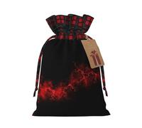 Explosion Burst - Bolsas de regalo de arpillera con cordón, color rojo y negro, bolsas de regalo de tela premium, ideales para cualquier ocasión