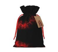 Explosion Burst Red Black - Bolsa de regalo de gran capacidad de 4.7 x 6.9 pulgadas con cordón para tus regalos preciosos de Halloween, 1 unidad