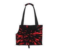 Explosion Burst - Transportador para perros pequeños, gatos, con estampado rojo y negro, bolso antisaltos para perros con bolsillos grandes, viajes al aire libre