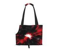 Explosion Burst - Transportador para perros pequeños, gatos, con estampado rojo y negro, bolso antisaltos para perros con bolsillos grandes, viajes al aire libre