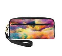 Explosión de Nube Multicolor, Bolsa de Maquillaje Bolsa de cosméticos Bolsa de Aseo de Viaje portátil Estuche de Cuero para Mujeres y niñas