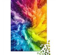 Explosión del Arco Iris Rompecabezas 1000 Piezas Desafío Imposible Juego Difícil Adultos Familia Ilustrados Regalo Familiar Papel 52x38cm/1000pcs
