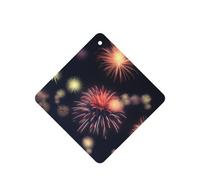 Explosion Firework 3D Printing - Ambientador para coche, 10 piezas, hojas aromáticas, accesorios para colgar en el coche con cuerdas para decoración