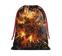 Explosion Firework - Bolsas de regalo con estampado 3D de varios tamaños, bolsas de regalo con cordón para mujeres, Navidad, cumpleaños, reutilizables