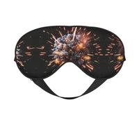 Explosion Firework - Máscara de ojos de doble cara con impresión 3D, suave y bloqueo de luz para mejorar la calidad del sueño