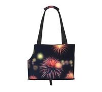 Explosion Firework - Transportador de perros con impresión 3D para perros pequeños, gatos, bolso antisaltos para perros con bolsillos grandes, viajes al aire libre