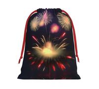 Explosion Fireworks - Bolsa de regalo personalizada con cordón de ajuste, terciopelo súper suave, bolsa de regalo de boda