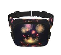 Explosion Fireworks - Riñonera grande con estampado 3D para mujer, bonita riñonera cruzada a la moda, Negro -, Talla única