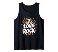 Explosión musical I Love Rock Bold Guitar Camiseta sin Mangas
