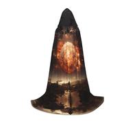 Explosion on Earth - Capa de mago de Halloween estampada, disfraz de fiesta temática, capa de cosplay para adultos y jóvenes, tallas S, M, L