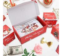 Explosion Wrap-Pop Up Surprise Money Box Christmas, Christmas Money Explosion Box with Confetti Cash Luxury for Birthday Anniversary Valentine Proposal Surprise Your Loved Ones (Red,15 boxes)