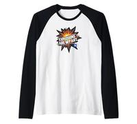 Explosions Are My Art Comic Book Boom Design Camiseta Manga Raglan