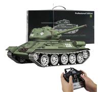 ExploTex 1:16 Tanque RC mediano T-34 soviético, modelo de tanque militar 2.4G RC con efecto de sonido y humo, un excelente regalo para las vacaciones importantes como Navidad