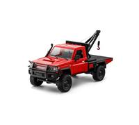 ExploTex Coche teledirigido a escala 1:12 - 2,4 G totalmente proporcional 4WD RC coche con grúa de funcionamiento, gancho elevable, 2 velocidades, regalo para entusiastas de la tecnología (RTR/rojo)
