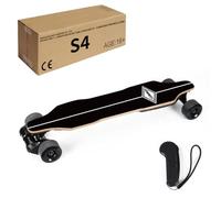 ExploTex Monopatín eléctrico Longboard de cuatro ruedas con dos motores de buje de 450 W, impermeable, absorbe los golpes, carga máxima 100 kg, 38 km/h (S4-1)