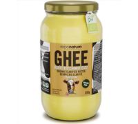 Exponatura Ghee orgánico - mantequilla clarificada según la antigua receta ayurvédica - solo de leche de vacas de pasto - sin lactosa, extremadamente digerible - Ghi (850 g)
