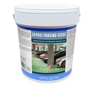EXPOQUIM Pintura para GARAJE SUELO de HORMIGÓN, ANTIDESLIZANTE y RESISTENTE a la ABRASIÓN - Sellador de superficies RESISTENTE al AGUA con acabado PROFESIONAL (VERDE, 5 KG)