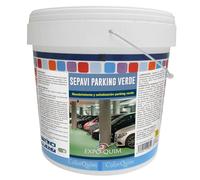EXPOQUIM Pintura para SUELO de GARAJE, aparcamiento y parkings ANTIDESLIZANTE y RESISTENTE a la ABRASIÓN - Sellador de superficies RESISTENTE al AGUA con acabado PROFESIONAL (VERDE, 25 KG)