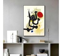Exposición abstracta vintage de Joan Miró, arte mural, póster impreso en lienzo HD, pintura decorativa para el hogar, la sala de estar y la habitación de los niños (80 x 110 cm/sin marco)